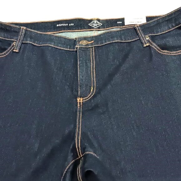 NWT Plus Size 24W St. John's Bay Denim Jeans Mid-Rise Secretly Slender Bootcut - Picture 3 of 9